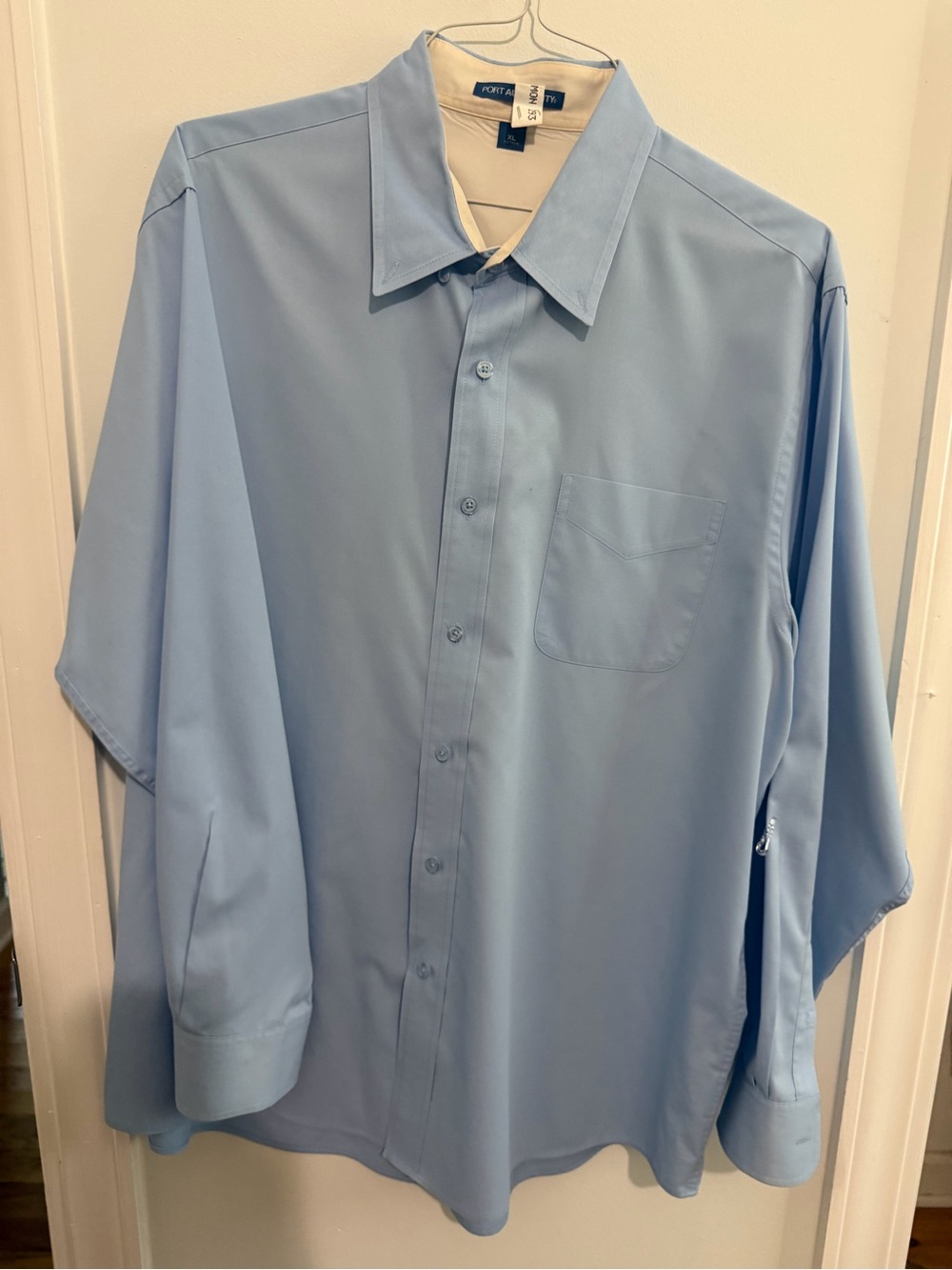 Port Authority Pale Blue Men's Long-Sleeve Button-Down Shirt